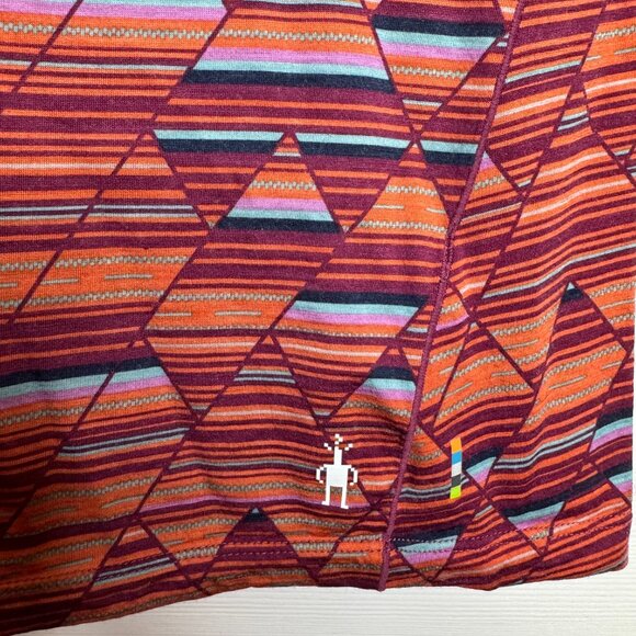 Smartwool geometric print Short Sleeve Tee Merino Wool Baselayer size Small - Picture 2 of 5